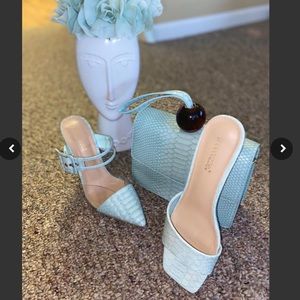 Mint Green Slip on Pump